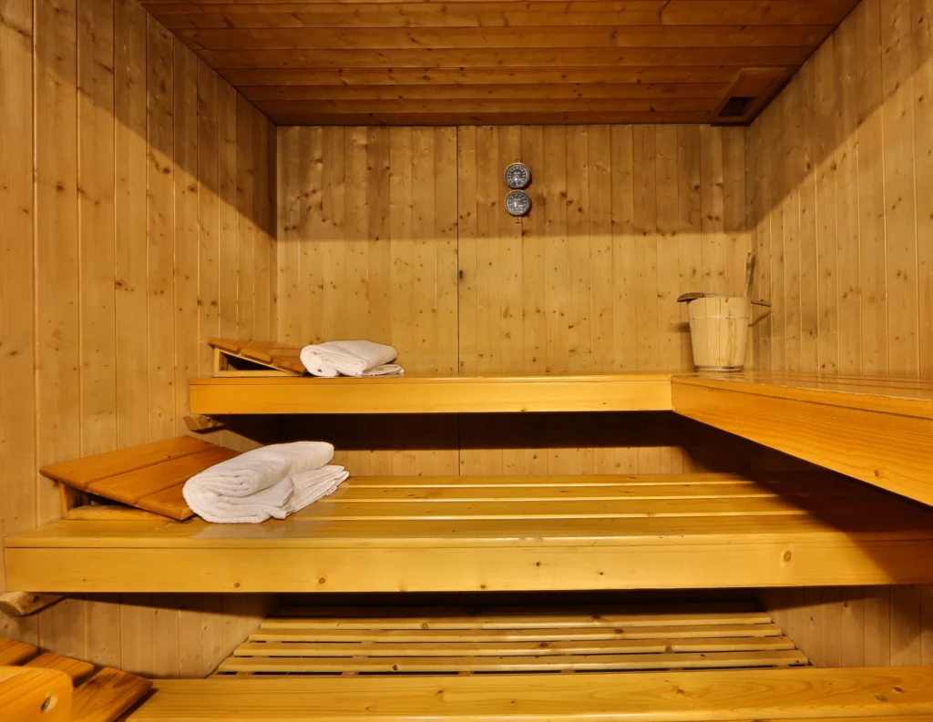 Nell'immagine la sauna dell'hotel